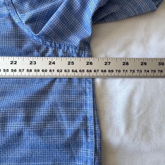 GERRY Men's‎ Short Sleeve Micro-Check Button Up Shirt Blue Size XXL Flap Pockets - Picture 9 of 13